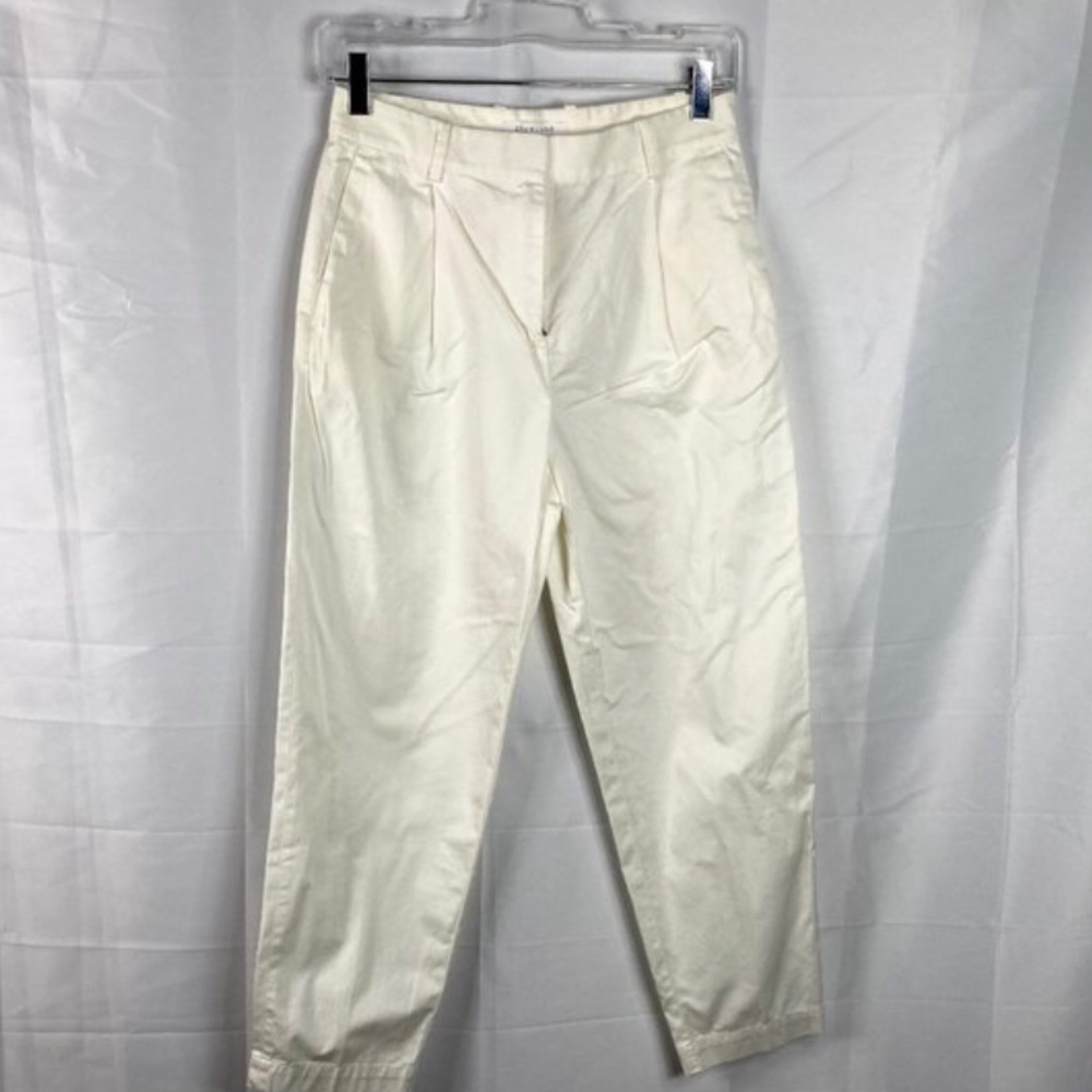 EVERLANE WOMEN’S WHITE SLOUCHY COTTON PANTS SZ 00